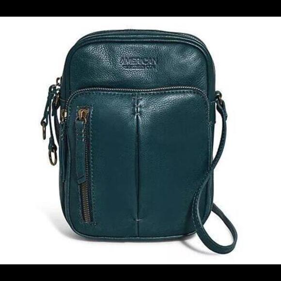 American Leather Co. Handbags - American Leather Teal Crossbody Bag
